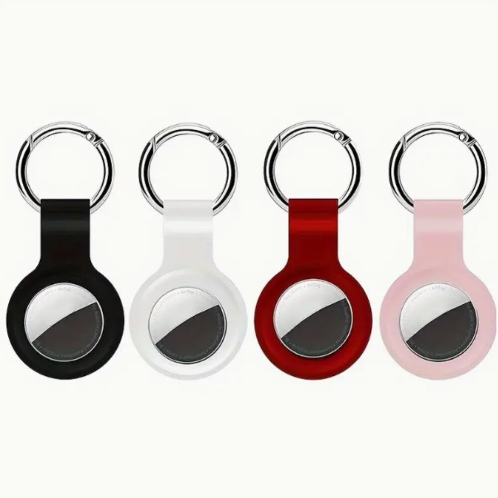 Air Tag Silicone Keychains  for Pets or Bags 4 Pack NWT